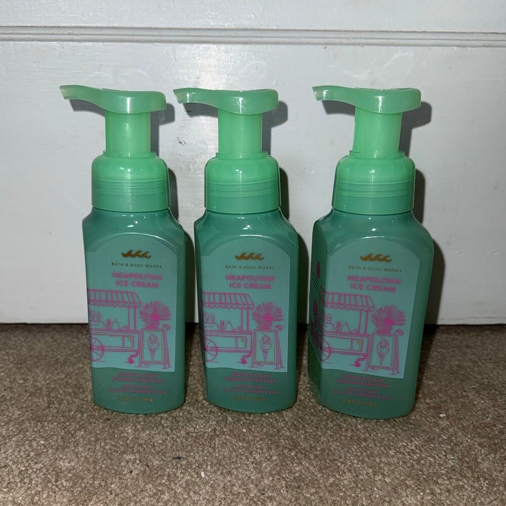 New Bath & Body Works Neapolitan Ice Cream Hand Soap set of 3